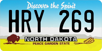 ND license plate HRY269