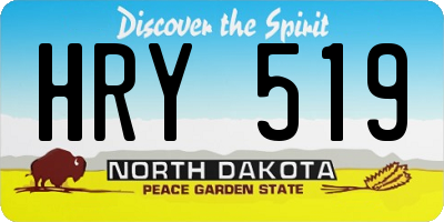 ND license plate HRY519