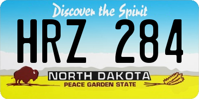 ND license plate HRZ284