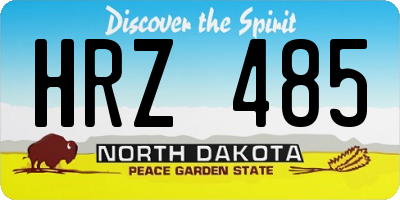 ND license plate HRZ485