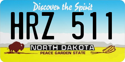 ND license plate HRZ511