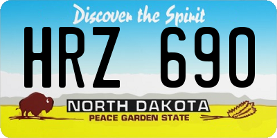 ND license plate HRZ690