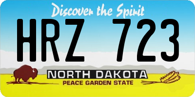 ND license plate HRZ723