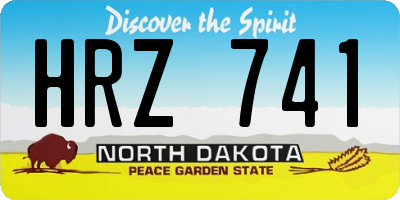 ND license plate HRZ741