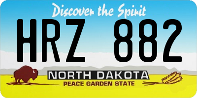 ND license plate HRZ882