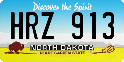 ND license plate HRZ913
