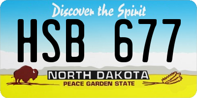 ND license plate HSB677