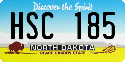 ND license plate HSC185
