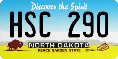 ND license plate HSC290