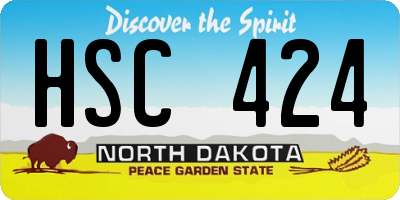 ND license plate HSC424