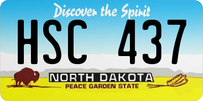 ND license plate HSC437