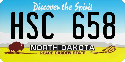ND license plate HSC658