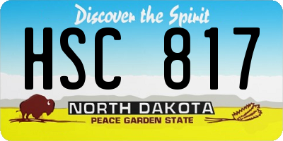 ND license plate HSC817