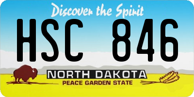 ND license plate HSC846