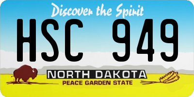 ND license plate HSC949