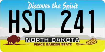 ND license plate HSD241