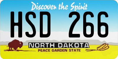ND license plate HSD266