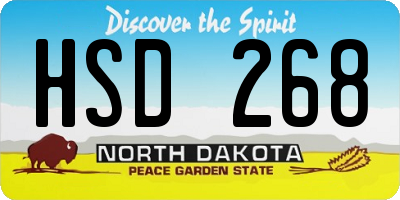ND license plate HSD268