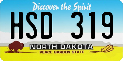 ND license plate HSD319