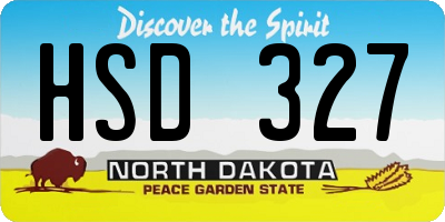 ND license plate HSD327