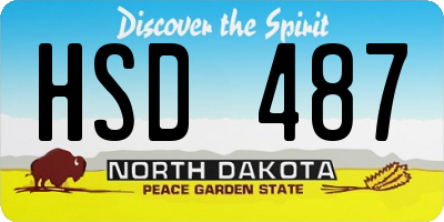 ND license plate HSD487