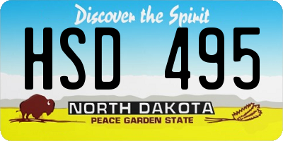 ND license plate HSD495