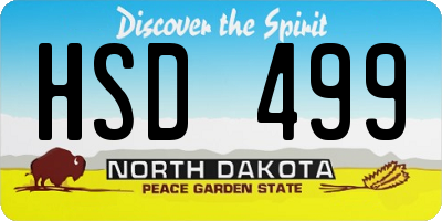 ND license plate HSD499