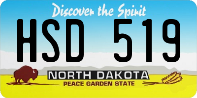 ND license plate HSD519