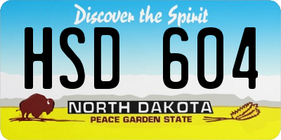 ND license plate HSD604
