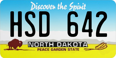 ND license plate HSD642