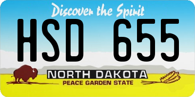 ND license plate HSD655