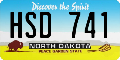 ND license plate HSD741