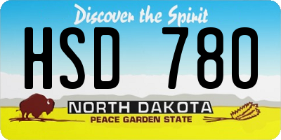 ND license plate HSD780