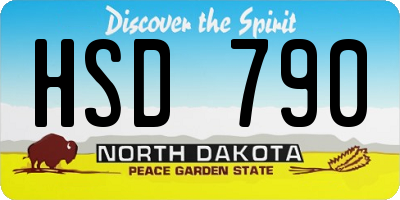 ND license plate HSD790