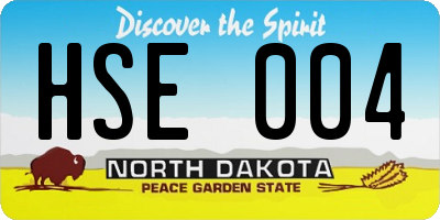 ND license plate HSE004