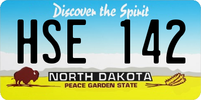 ND license plate HSE142