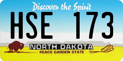 ND license plate HSE173