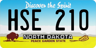 ND license plate HSE210