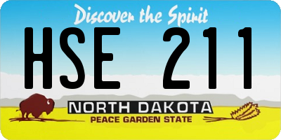 ND license plate HSE211