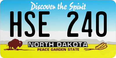 ND license plate HSE240