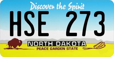 ND license plate HSE273