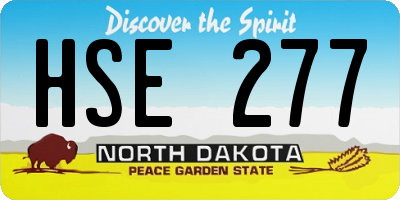 ND license plate HSE277