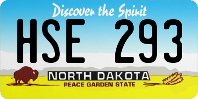 ND license plate HSE293