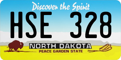 ND license plate HSE328