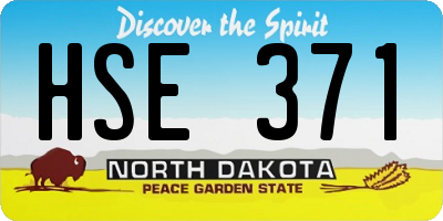 ND license plate HSE371