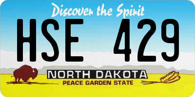 ND license plate HSE429