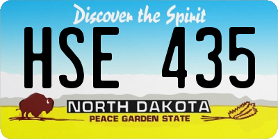 ND license plate HSE435