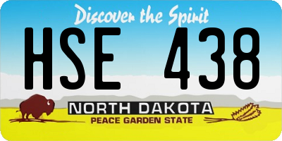 ND license plate HSE438