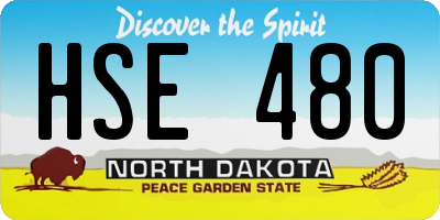 ND license plate HSE480
