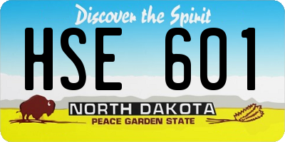 ND license plate HSE601